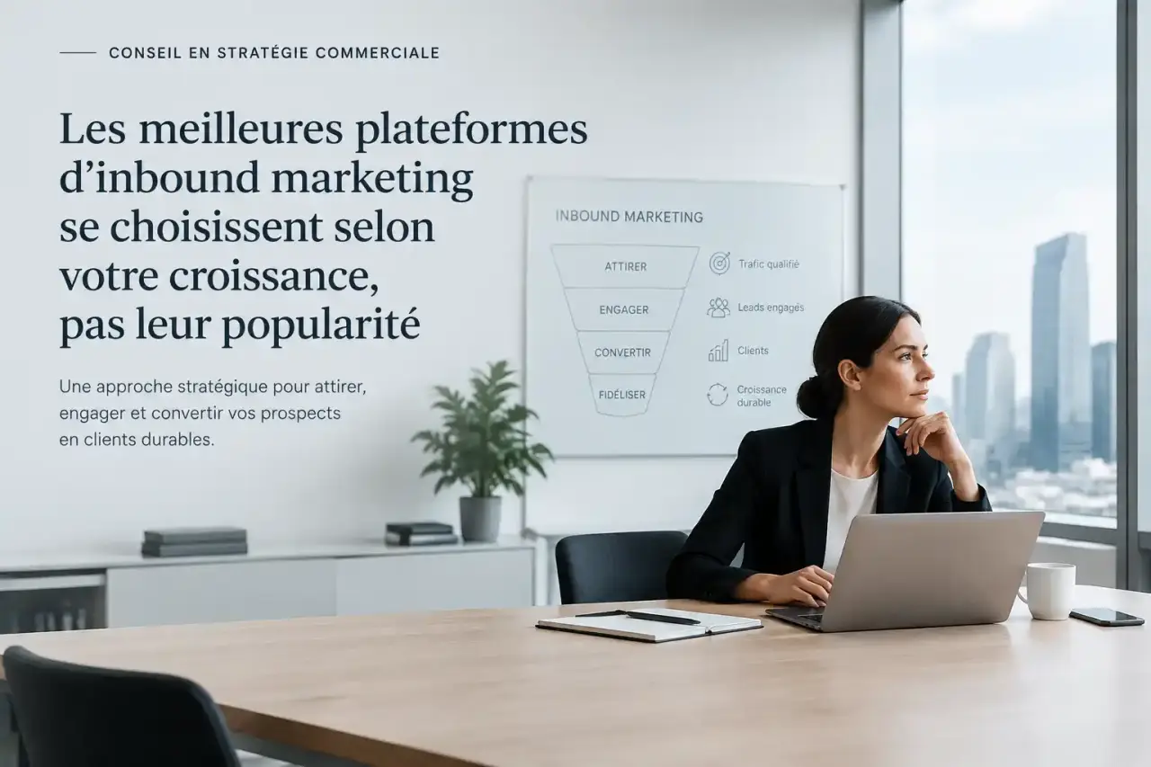 Les meilleures plateformes d’inbound marketing se choisissent selon votre croissance, pas leur popularité