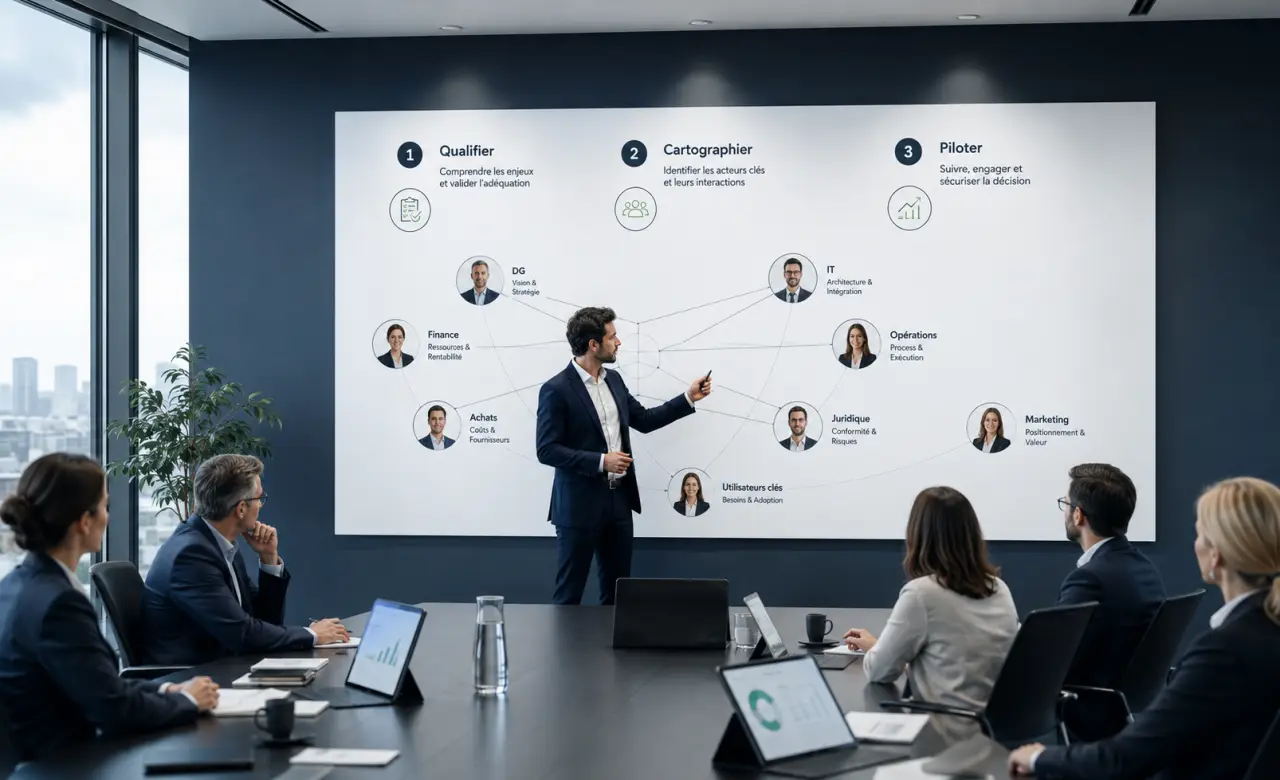 Processus de vente B2B complexe : qualifier, cartographier et piloter 6 à 10 décideurs