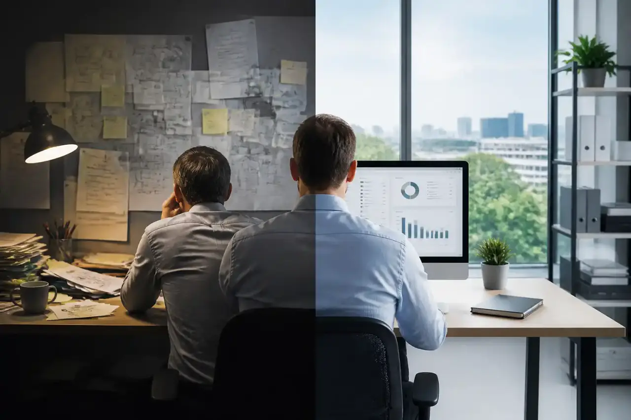 Illustration d'un audit commercial transformant un pipeline flou en performance structurée